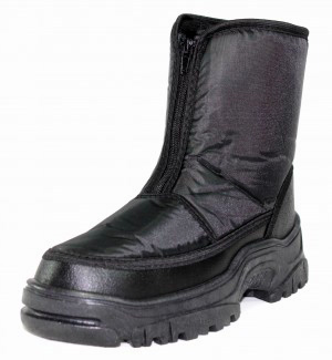 Дутики мужские Фтора 605 Аляска короткие, замша, чёрные р 40-45 6пар