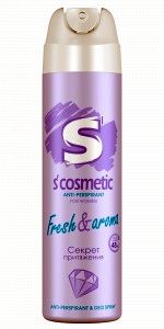 Дезодорант антиперспирант S"cosmetic Fresh & aroma 145мл