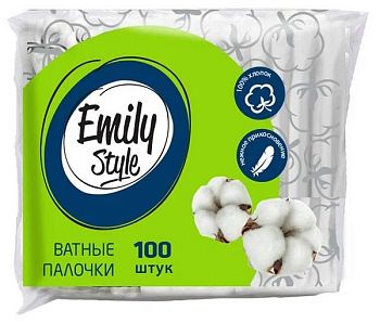 Ватные палочки 100шт Emily Style п/э 1/52 С0007217