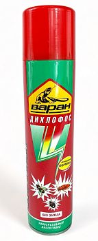 Дихлофос Сибиар "Варан" 300мл. Универсальный Без запаха Зеленый*12шт 01.001.06