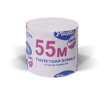 Туалетная бумага 1 слой 55 метров серая 48шт в уп.