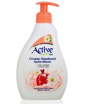 Мыло жидкое ACTIVE Иран с витамином В5 "Ромашка и гранат" 350мл с доз. Pink (6852) 1/12