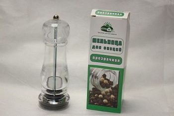 Мельница для перца пласт.прозр.15см 1293