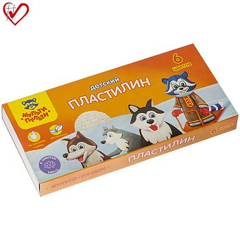 Пластилин  6цв "Енот на Аляске" 90г ДП10232
