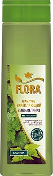 Шампунь Зеленая линия FLORA Крапива для всех типов волос 400мл 1/12
