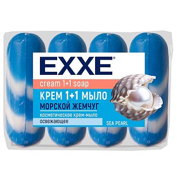 Мыло туалетное EXXE "Морской жемчуг",4шт * 75г (флоу-пак) 1/12