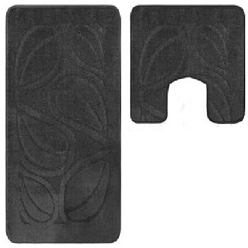Коврик набор 60*100 50*60 MAXIMUS Flora (2513 BLACK)