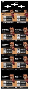 Батарейки Opticell LR6/316/ BL20шт (отрывная лента блистер 2*10) алкалин 1/20
