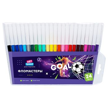 Фломастеры 24цв "Футбол" ArtSpase пвх европодв 353015 92140