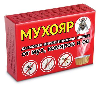 Мухояр Дымовая шашка 50г от мух, комаров и ос Ваш Хоз. 1/40