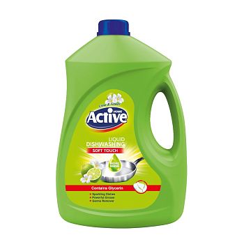 Гель-концентрат для мытья посуды ACTIVE Иран "Лайм и цветы" 3500мл (9563) 1/12