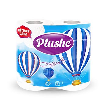 Т/бумага 1сл. "Plushe Light"(вторсырье) (2588) 48шт в уп