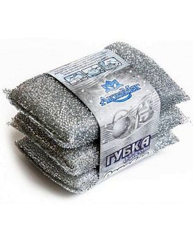 Губка для посуды Серебро 1уп=3шт МГП-005 1/144