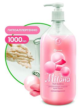 Мыло жидкое крем MILANA fruit bubbles 1л с доз. 125312