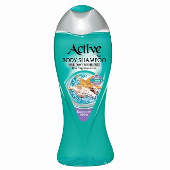 Гель для душа ACTIVE Иран с витамином В5 "Морской" 400мл Blue 1/12 (6197)