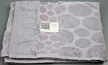 Полотенце мах. жаккардовое 50*90 бордюр,камень,серый 10шт 375г/м2 *