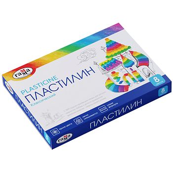 Пластилин  8 цветов Гамма Классический 281031
