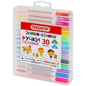 Набор гелевых ручек 30 цветов Эники-Беники ПИФАГОР 0,5 мм 1/4