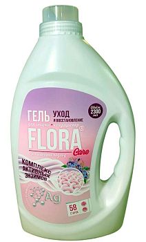 Гель для стирки Flora 2,3л Уход и восстановление/6шт