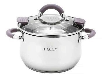 Кастрюля 3,9л Teco из нержавеющей стали 20см ТС-С3900-01G