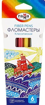 Фломастеры  6 цветов Гамма "Классические" 130822_06