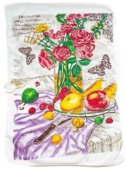 Полотенце микрофибра 40*60 "Цветы" MFP-40-03 Домик 12/240 320г/м2