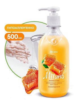 Мыло жидкое крем MILANA молоко и мед 500мл с доз. 126100 1/15