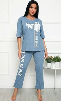 Костюм ДАРЬЯ ТК-4495 кулирка (футболка+брюки) р.48*