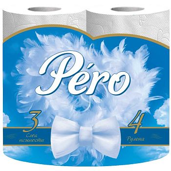 Т/бумага 3-сл. "Pero" White (уп=4шт/14м) 1/12