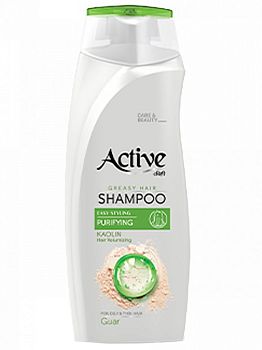 Шампунь ACTIVE Иран Care&beauty С коалином и гуаром д/обьема 350мл Green (9228) 1/12