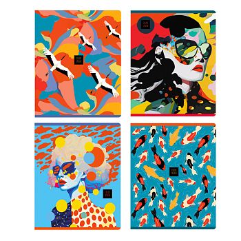Тетрадь 80л КЛЕТ "Color splash" эконом по 4 шт.