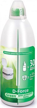 Средство для биотуалетов D-Force Green 1,8л  уп 6шт Ваш.Хоз