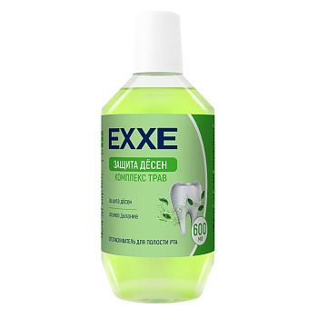 Ополаскиватель полости рта EXXE Защита десен (зеленый) 600мл 1/12