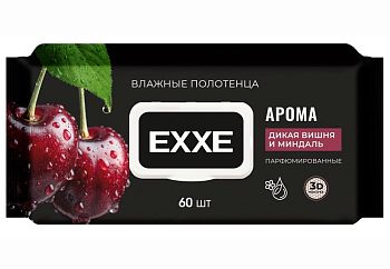 Полотенца влажные Exxe дикая Вишня и миндаль 60шт  1/12