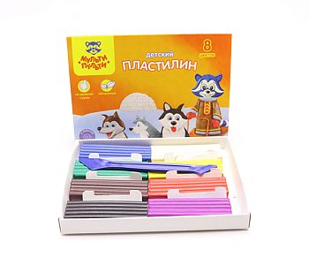 Пластилин  8цв Енот на Аляске 120г 10233