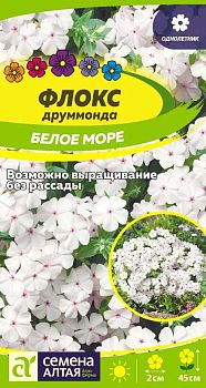 Цветы Флокс Белое Море друммонда/Сем Алт/цп 0,05гр. (2028)