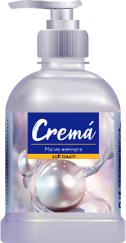 Мыло жидкое крем CREMA soft touch Магия жемчуга 500мл с дозатором 1/12шт