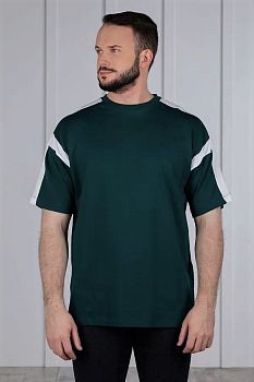 Футболка М.САМО кор.рук 55148 темно-зеленый р.M-3XL 5/100 *