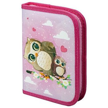 Пенал 1 отд 190*130 Cute owls ПИФАГОР полиэстер