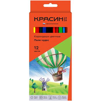 Карандаши 12цв "Поле чудес" Красин трехгр. заточ.. карт. европодв 360035