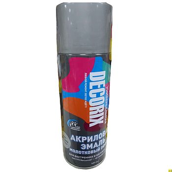 Аэрозольная эмаль "металлик" DECORIX Супер-хром серебро 520мл/12шт