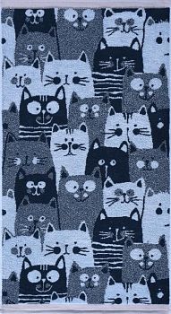 Полотенце мах. 70*130 разноцветный кошки цв.10000 8/2шт. Донецкая Мануфактура 460г/м2