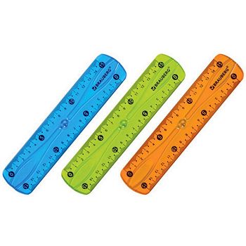 Линейка 15см пластик Brauberg "Flex" 210673 1/24