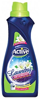 Гель д/стирки универс ACTIVE Иран Clean Breeze 1л Green 1/12/240 (1215) 