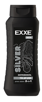 Гель для душа EXXE MEN 2в1 "Экстрасвежесть" SILVER, 400 мл 1/12