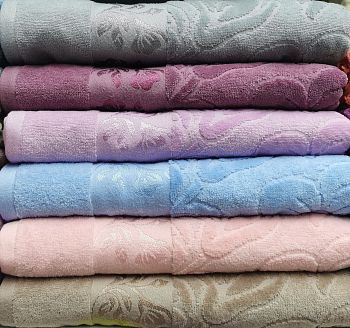 Полотенце мах. жаккардовое 70*135 0009 Домик по 8шт 450г/м2