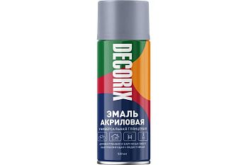 Аэрозольная эмаль универсальная DECORIX,серый 520мл