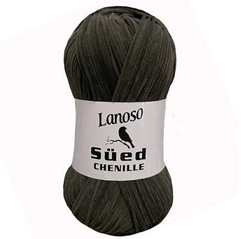 Пряжа SUED CHENILLE 963 т. серый (в уп.5шт)