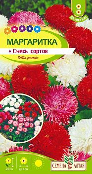 Цветы Маргаритка Смесь Сортов/Сем Алт/цп 0,02 гр. (2028)