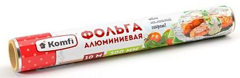 Фольга пищевая 300мм*10м в т/ус Komfi /24шт
